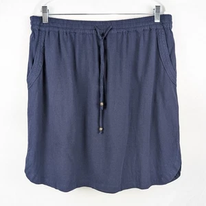 Falda Susan Graver Weekend Essentials Azul Marino Bolsillos con Cordón Sirena de Oficina - Imagen 1 de 9