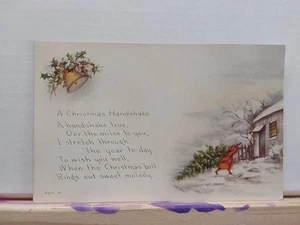 Postkarte - Weihnachtskarte - Ein weihnachtlicher Händeschüttel - Bild 1 von 2