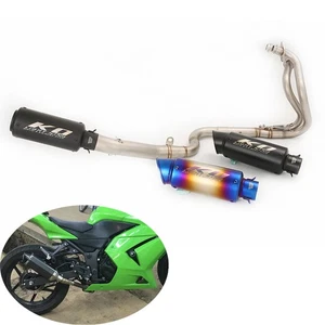 For Kawasaki Ninja 300 250 Z250 2013-2016 Exhaust Tips Header Pipe 51mm Mufflers - Picture 1 of 14