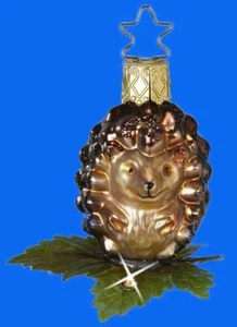 INGE GLAS HEDGEHOG SWAROVSKI ELEMENT GERMAN GLASS CHRISTMAS TREE ORNAMENT IGEL - Picture 1 of 1