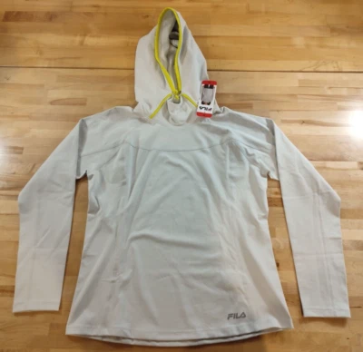 FILA Ladies' Funnel Neck Moisture Wicking Active Training Hoodie Gray Medium - Image 1 of 4
