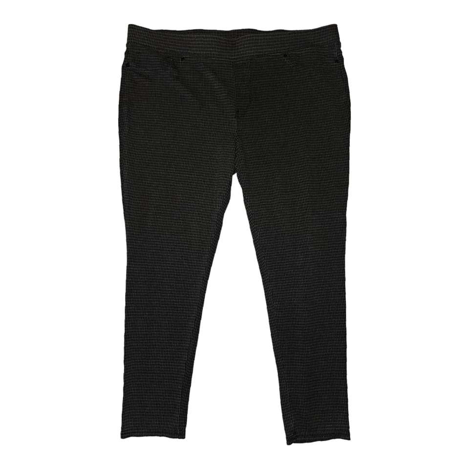 7 For All Mankind Leggings Pull On Para Mujer XXL Negro/Gris Cuadros Elastizados Informales Foto 1 de 4