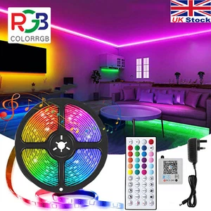 5-20M LED Strip 5050 RGB Lights Colour Changing Tape Cabinet Kitchen Lighting UK - Picture 1 of 15