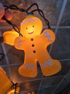 Enchanted Forest Christmas 10 Gingerbread String Lights - Image 1 of 4