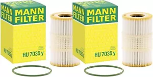 Set of 2 Engine Oil Filters HU 7035 y for Audi A6 A7 A8 Quattro Q7 - Picture 1 of 1