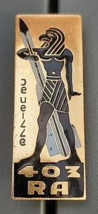 Insigne 403° RA émail 1960s Régiment Artillerie ORIGINAL BADGE DRAGO - Picture 1 of 2
