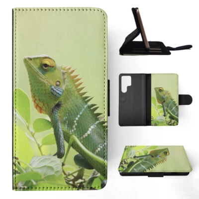FLIP CASE FOR SAMSUNG GALAXY|LIZARD REPTILE CHAMELEON #17 - Изображение 1 из 4