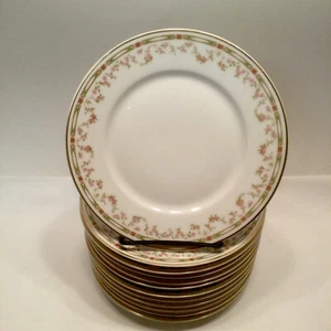Theodore Haviland Dessert Plate Schleiger 346 Limoges Geometric & Roses Border - Picture 1 of 5