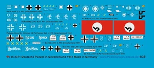 Peddinghaus-Decals 1/35 2371 Chars Allemands IN Grèce 1941 - Photo 1 sur 1