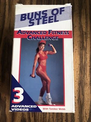Buns of Steel: Advanced Fitness Challenge 3 Advanced Videos thighs abs VHS Video - Image 1 of 4