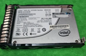 HP Intel SSD S3500 800GB 2.5" SATA 717968-003 718139-001 With caddy G9 G10 - Picture 1 of 2
