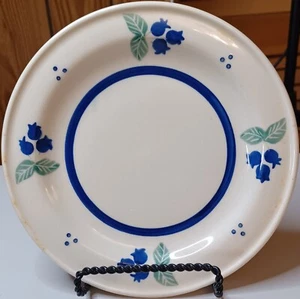 HARTSTONE POTTERY SALAD DESSERT STONEWARE PLATE Vintage Blueberries - Picture 1 of 3