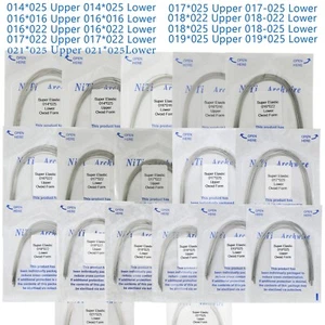 100 piezas de cables de arco de ortodoncia dental súper elásticos Niti rectangulares forma ovoide - Imagen 1 de 69
