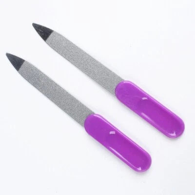 Double Sided Nail Files Manicure Pedicure Grooming Remover Colorful Strong Edge - Image 1 of 4