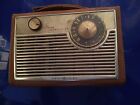 General Electric Ge Seven Tansistor Radio Leather Case  Model # P-776B Untested