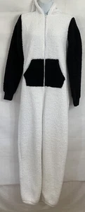 So Intimates Size S One Piece Fleece Panda Sleepwear Costume Zip Up Pockets Hood - Picture 1 of 10