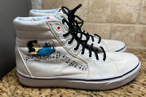 Vans Peanuts SK8-HI Lucy & Schroeder Playing Piano Shoes Sneakers Women size 8.5 - Picture 1 of 12
