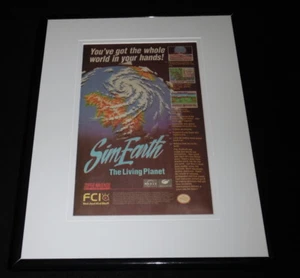 Sim Earth 1993 SNES 11x14 Framed ORIGINAL Vintage Advertisement FCI - Picture 1 of 1