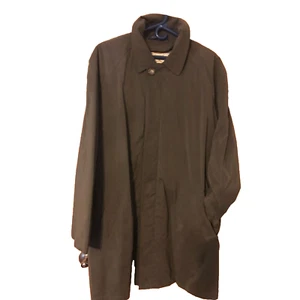 Chaps Ralph Lauren Olive Green Dress Overcoat Size L Coat Career Business - Picture 1 of 5