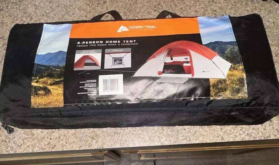 New Ozark Trail 4 Person Dome Tent Camping Outdoor Family Outings Picnic Hiking  - Image 1 of 4