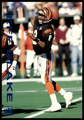 1995 Pacific Gridiron Blue Jumbo Card 3x1/2x5 #79 Jeff Blake Cincinnati Bengals - Image 1 of 2