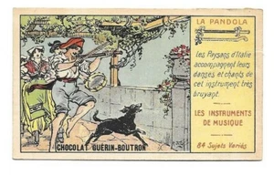 La Pandora - Instrument Musique - - Chromo Chocolat Guérin Boutron - Trade card - Picture 1 of 2