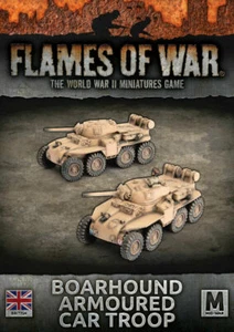 Flames of War Mid War British Boarhound (75mm) Armoured Cars (x2) New - Picture 1 of 2