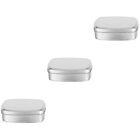 3 Pieces Soap Holder with Lid Lidded Cans Aluminum Box Container