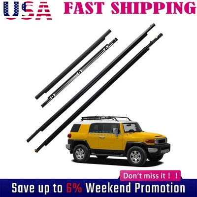 Cinturón de sellado de moldura de ventana de puerta de 4 piezas para Toyota FJ Cruiser Weatherstrip EE. UU. Foto 1 de 4