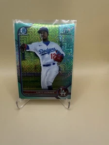 Bowman Chrome Prospects Aqua Mojo Refractor 2022 #d/225 Eddys Leonard 1st - Imagen 1 de 1