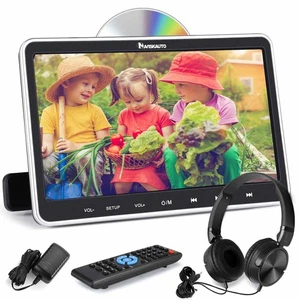 10,1" Auto Kopfstütze DVD Player USB SD Rücksitz Monitor TV HDMI AV IN OUT + Headset - Bild 1 von 10