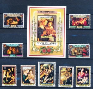XE55645 Cook Islands 1991 -1993 christmas art religion fine lot MNH - Picture 1 of 1