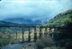 RGS Railroad Upper and Lower Gallagher Trestle 9-16-52 35mm Slide Chione (5182) - Picture 1 of 1
