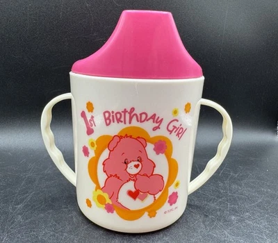 Taza/taza vintage CARE BEARS NIÑA 1er cumpleaños blanca doble asa NIÑO’S medida Foto 1 de 4