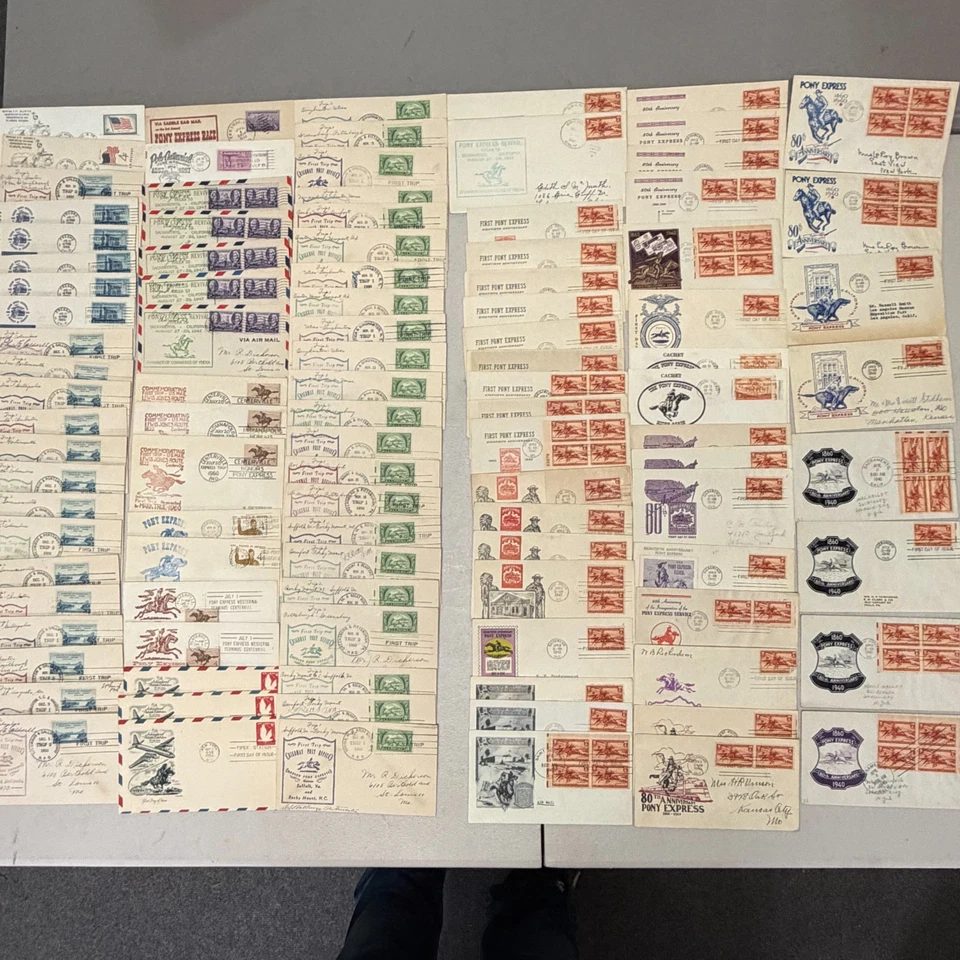 VTG USPS First Day Covers w/ Stamp Collection - 100 Pieces - 1940s-1950s - Image 1 of 4