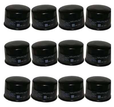 Filtro de aceite HF147 - negro - paquete de 12 para 98-16 Kymco MXU/UXV Yamaha FZR SP XVS YFM Foto 1 de 4