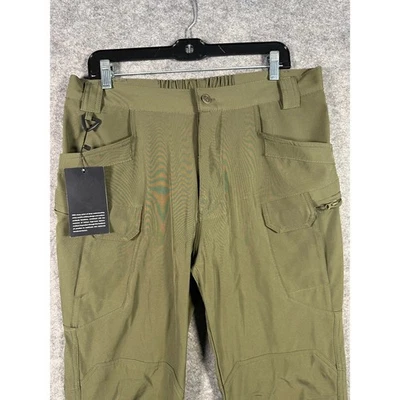 Mens Tactical Cargo Pants Size L Olive Green Outdoor Work Hiking Lightweight - Image 1 of 4