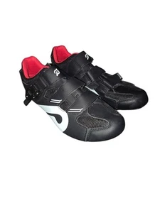 Scarpe ciclismo bici Peloton con tacchetti taglia 46 nero rosso unisex scarpe ciclista - Foto 1 di 9