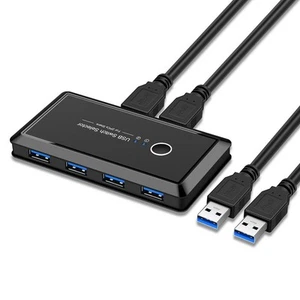 3X(USB 3.0 Printer Sharer, 4-Port USB Multi-Interface, Two Computer ,3362 - Afbeelding 1 van 6