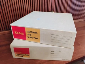 Vintage Kodak Carousel Slide Tray 140 Capacity Lot Of 2 - Picture 1 of 12