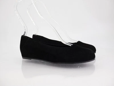 Eileen Fisher Mujer Una Cuña Oculta Ballet Pisos Talla 7.5 Negro Gamuza Punta Redonda Foto 1 de 4