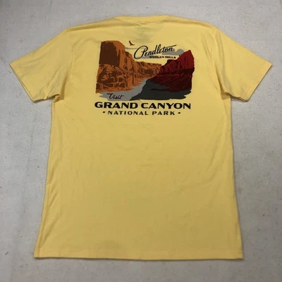 Camiseta Pendleton Para Hombre Grande Gran Cañón Gráfica Camiseta Amarilla Doble Cara Usada en Excelente Condición Foto 1 de 4