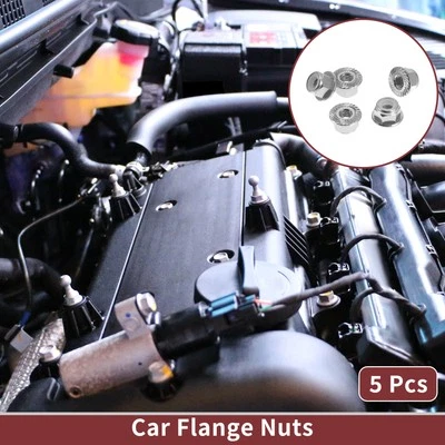 5 Stück M4x0.7 Bundmuttern für Auto 5.5mm Silberton Gummi Ring - Bild 1 von 4