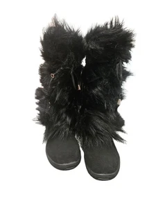 Stivali donna in pelliccia Oscar neri taglia 39 pull on pizzo davanti - Foto 1 di 11