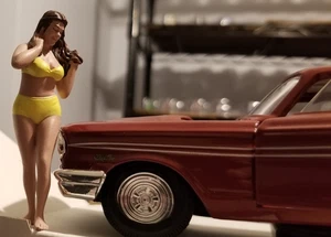 American Diorama 1:24 Beach Girl Amy figura in poliresina AD-76416 - Foto 1 di 8