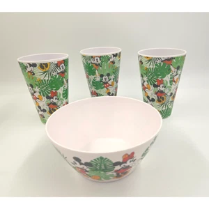 Disney's Mickey & Minnie Melamine 3 Glass 1 Bowl 1990s - Excellent - Picture 1 of 4