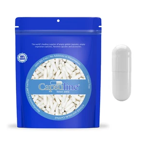 Cápsulas vacías de gelatina bovina color blanco tamaño 000 - suplemento hágalo usted mismo píldora aprox... - Imagen 1 de 6