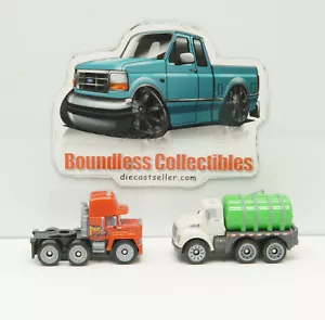DISNEY PIXAR CARS MINI RACERS LOT LOOSE RED MACK HAULER GREEN ERIN KINDAFAST - Picture 1 of 3