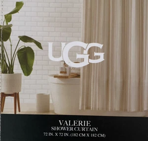 New UGG Valerie Shower Curtain 72 X 72 in - Picture 1 of 5