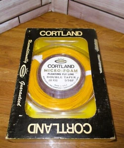 Vintage CORTLAND Fly Line DT6F Doppio Cono Galleggiante MICRO-FOAM USA NOS NUOVO - Foto 1 di 4